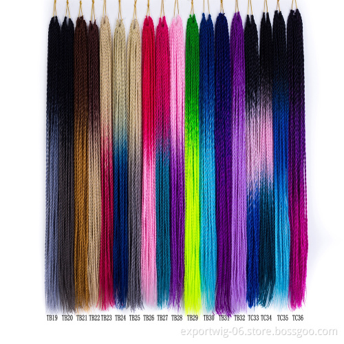 Senegalese Twist Crochet Braids Hair Small Twist Crochet Synthetic Braiding Hair Extensions Twist Braids Hair 24 inch